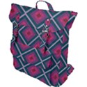 Purple Textile And Fabric Pattern Buckle Up Backpack View1