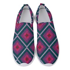 Purple Textile And Fabric Pattern Women s Slip On Sneakers