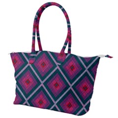 Purple Textile And Fabric Pattern Canvas Shoulder Bag