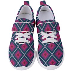 Purple Textile And Fabric Pattern Women s Velcro Strap Shoes