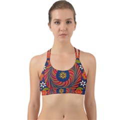 Hungarian Mandala Flower Back Web Sports Bra by Pakrebo