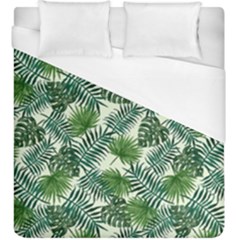 Leaves Tropical Wallpaper Foliage Duvet Cover (king Size) by Pakrebo