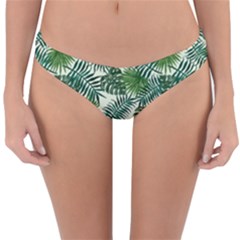 Leaves Tropical Wallpaper Foliage Reversible Hipster Bikini Bottoms by Pakrebo