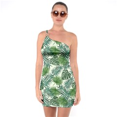 Leaves Tropical Wallpaper Foliage One Soulder Bodycon Dress by Pakrebo