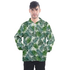 Leaves Tropical Wallpaper Foliage Men s Half Zip Pullover by Pakrebo