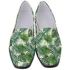 Leaves Tropical Wallpaper Foliage Women s Classic Loafer Heels