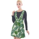 Leaves Tropical Wallpaper Foliage Plunge Pinafore Velour Dress View1