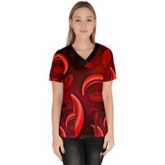 Cells All Over  Women s V-Neck Scrub Top