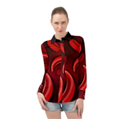 Cells All Over  Long Sleeve Chiffon Shirt