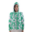 Botanical Motif Print Pattern Women s Hooded Windbreaker View1