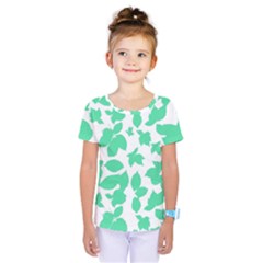 Botanical Motif Print Pattern Kids  One Piece Tee