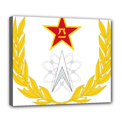 Badge Of People s Liberation Army Strategic Support Force Deluxe Canvas 24  X 20  (stretched) by abbeyz71