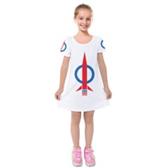 Flag Of Malaysia s Democratic Action Party Kids  Short Sleeve Velvet Dress by abbeyz71