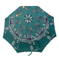 Slytherin Pattern Folding Umbrellas by Sobalvarro