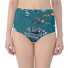 Slytherin Pattern Classic High-waist Bikini Bottoms by Sobalvarro