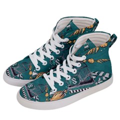 Slytherin Pattern Women s Hi-top Skate Sneakers by Sobalvarro