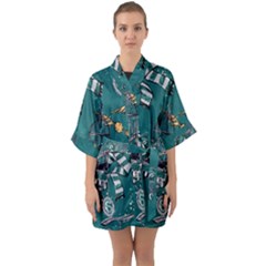 Slytherin Pattern Quarter Sleeve Kimono Robe by Sobalvarro