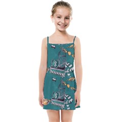 Slytherin Pattern Kids  Summer Sun Dress by Sobalvarro