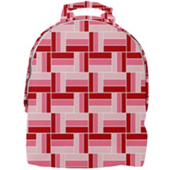 Burgundy Pattern Stripes Mini Full Print Backpack