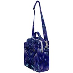 Blue Fractal Lace Tie Dye Crossbody Day Bag by KirstenStar