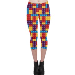 Lego Background Game Capri Leggings  by Mariart