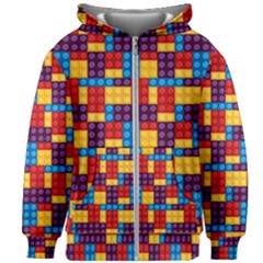 Lego Background Game Kids  Zipper Hoodie Without Drawstring