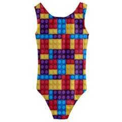 Lego Background Game Kids  Cut-out Back One Piece Swimsuit