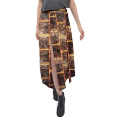 Wallpaper Iron Velour Split Maxi Skirt