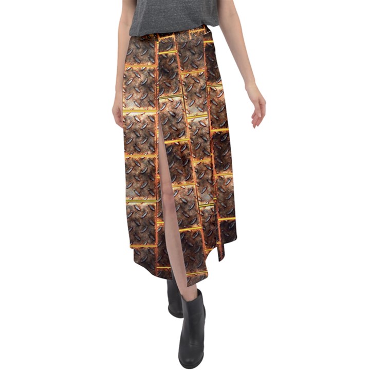 Wallpaper Iron Velour Split Maxi Skirt