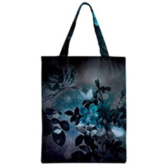 Elegant Floral Design With Butterflies Zipper Classic Tote Bag by FantasyWorld7