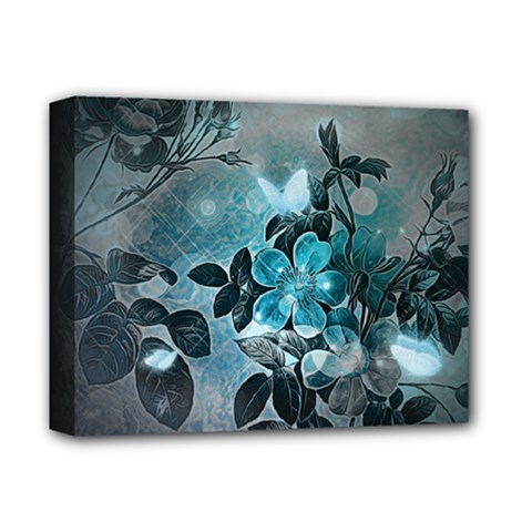 Elegant Floral Design With Butterflies Deluxe Canvas 14  X 11  (stretched) by FantasyWorld7