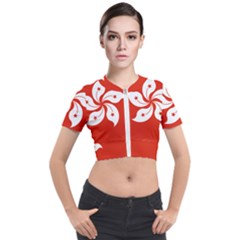 Flag Of Hong Kong Short Sleeve Cropped Jacket by abbeyz71