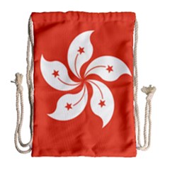 Flag Of Hong Kong Drawstring Bag (large) by abbeyz71