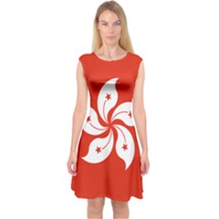 Flag Of Hong Kong Capsleeve Midi Dress by abbeyz71