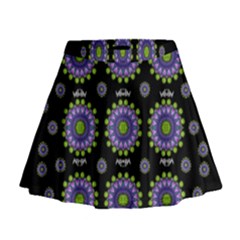 Lilies And Decorative Stars Of Freedom Mini Flare Skirt by pepitasart