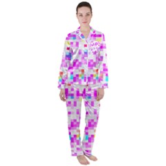 Pixelpink Satin Long Sleeve Pyjamas Set