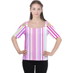 Brightstrips Cutout Shoulder Tee