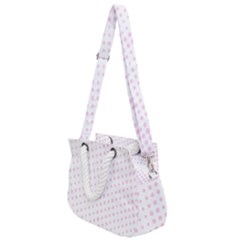 Polka Dot Summer Rope Handles Shoulder Strap Bag by designsbyamerianna