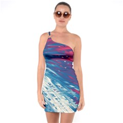 Lines Curlicue Fantasy One Soulder Bodycon Dress