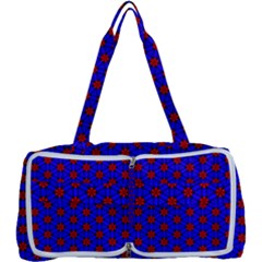 Blue Pattern Red Texture Multi Function Bag