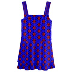 Blue Pattern Red Texture Kids  Layered Skirt Swimsuit