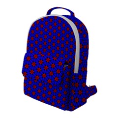 Blue Pattern Red Texture Flap Pocket Backpack (large) by Mariart