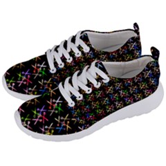 Scissors Pattern Colorful Prismatic Men s Lightweight Sports Shoes