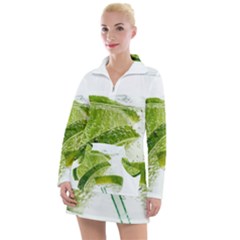 Lime Club Soda Drink Cocktail Women s Long Sleeve Casual Dress