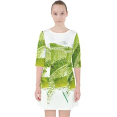 Lime Club Soda Drink Cocktail Pocket Dress by Pakrebo