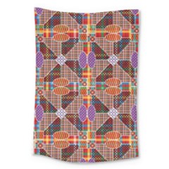 Decorated Colorful Bright Pattern Large Tapestry