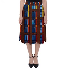 Architecture Color Colour Windows Classic Midi Skirt by Pakrebo