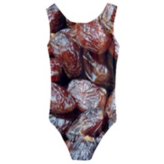 Dates Fruit Sweet Dry Food Kids  Cut-out Back One Piece Swimsuit by Pakrebo