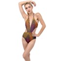 Colors Exploding Paint Spray Plunging Cut Out Swimsuit View1