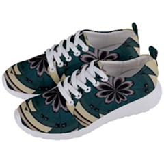 Green And White Pattern Men s Lightweight Sports Shoes